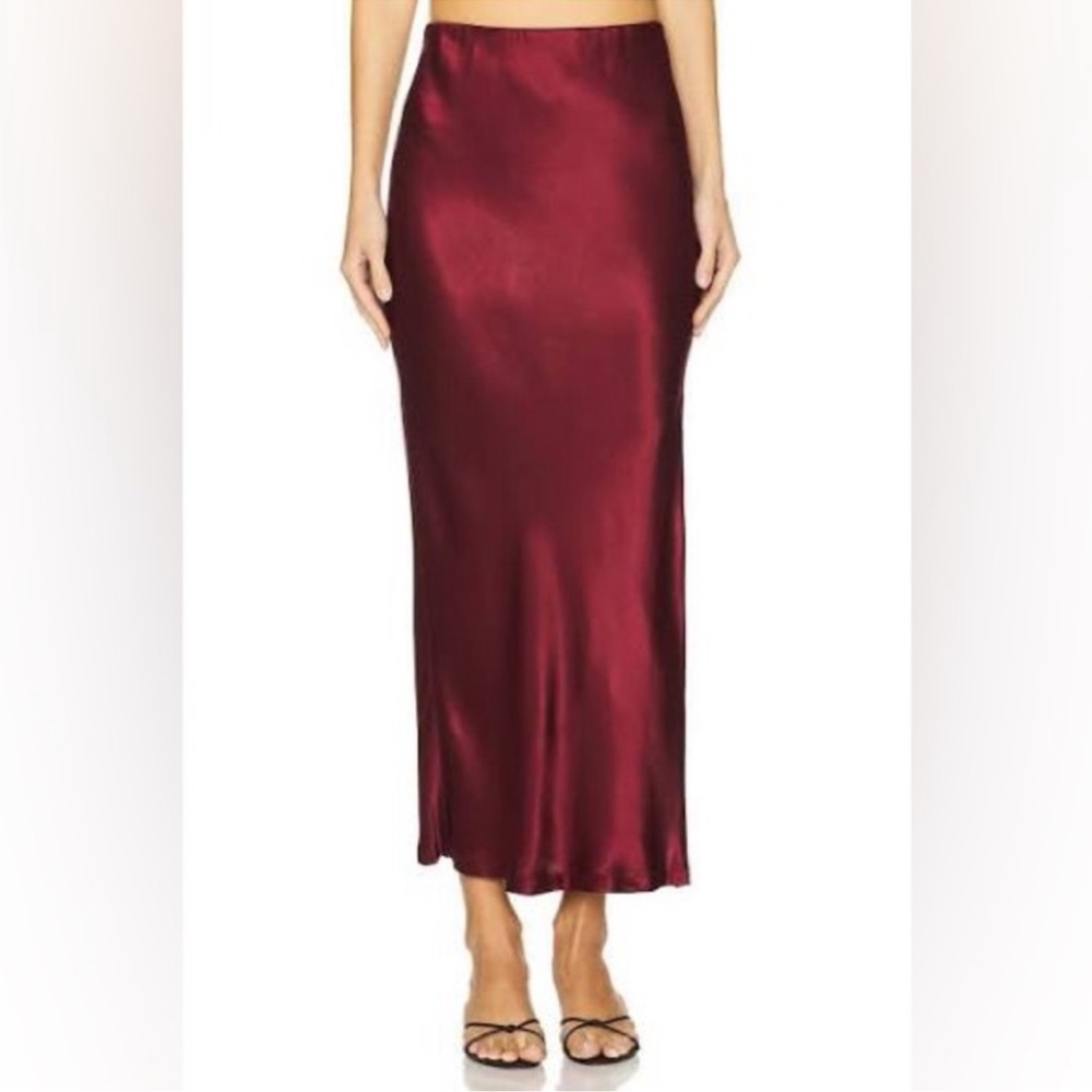 Enza Costa Ruby Satin Maxi Skirt - Picture 3 of 7